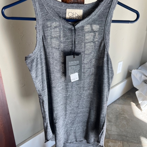 NEW W/Tags - Chaser Brand - Triblend Knot Back Tank - Gray - Women's US size XS - Picture 12 of 15